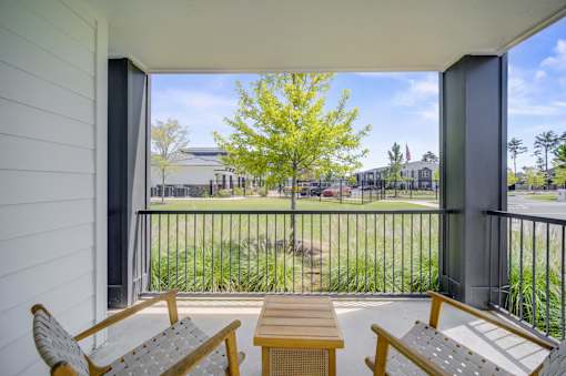 Balcony with a table at The Enclave at Deer Moss Creek, Niceville, Florida