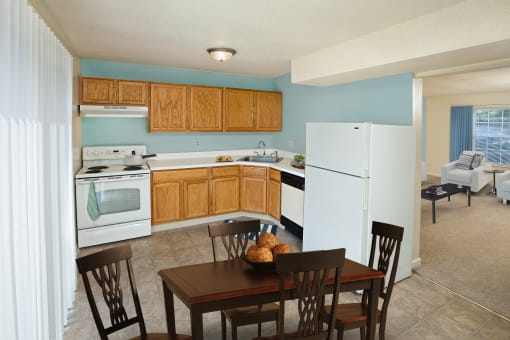 Kitchen at Woodbriar Apartments