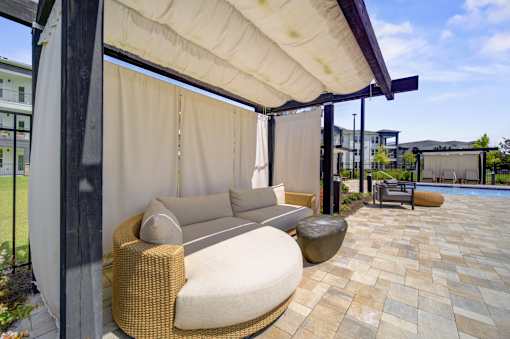 Poolside patio at The Enclave at Deer Moss Creek, Florida