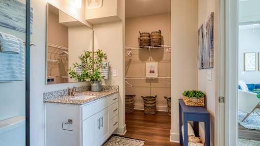 A small kitchen with a sink and a counter.
