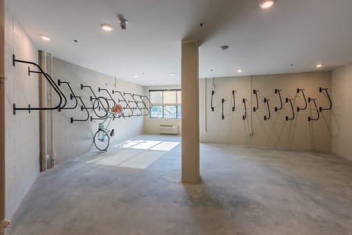 Bike Storage Facility at The Lincoln Apartments, North Carolina