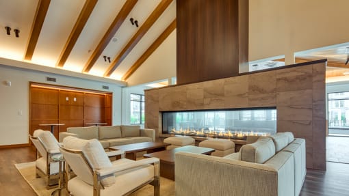 a living room with couches and chairs and a fireplace at Ainsworth, Virginia, 23228