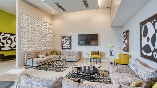 Clubroom at Helix apartments in Chesapeake VA