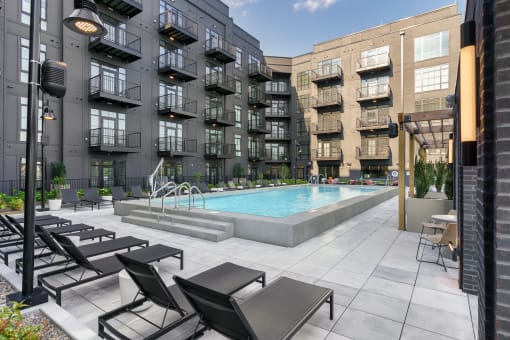 Outdoor Swimming Pool at Crossline, Columbus, Ohio