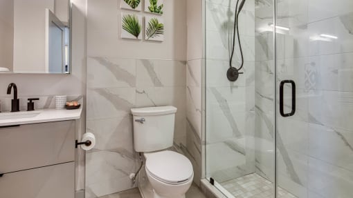 Bright Bathroom at Residences at Richmond Trust, Virginia