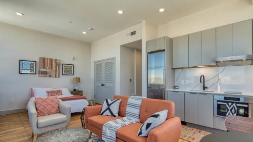 Studio Kitchen at Residences at Richmond Trust, Richmond, VA, 23219