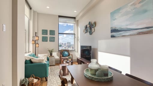 Living Area With Dining Space at Residences at Richmond Trust, Virginia, 23219