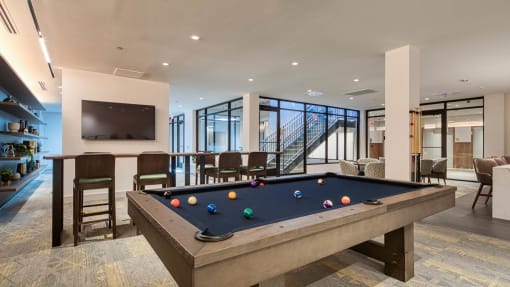 Billiards Table at Residences at Richmond Trust, Richmond, Virginia