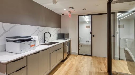Workspace Pantry at Residences at Richmond Trust, Richmond, VA, 23219