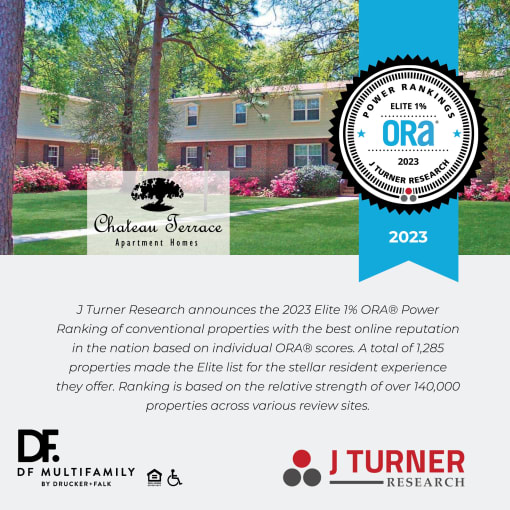 J Turner Research announces the 2023 Elite 1%  ORA Power Ranking of conventional properties with the best online reputation in the nation based on individual ORA scores.