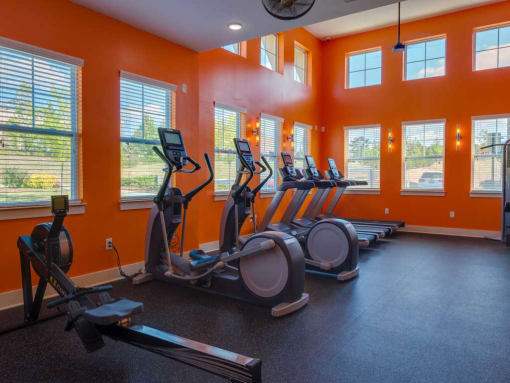 24-Hour Fitness Center with state of the art cardio and strength at Evolve at Tega Cay, South Carolina