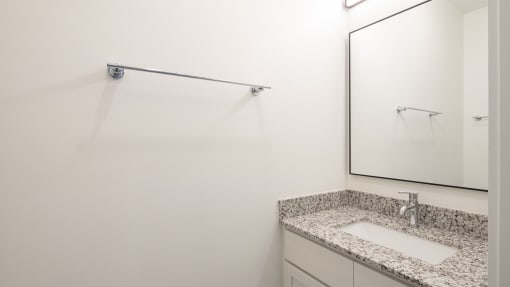 a bathroom with a sink and a mirror at Ainsworth, Virginia,3228