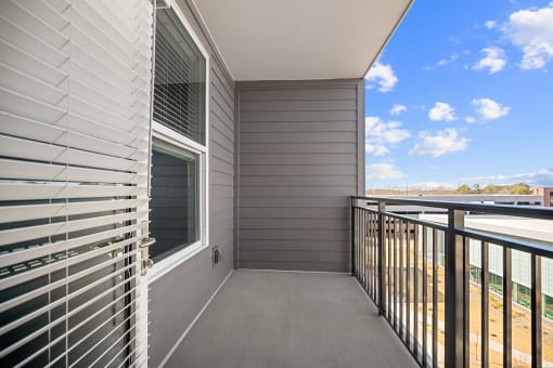 Private balcony with downtown views at Centro at Pine Nash, Wilson, NC, 27893
