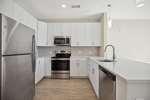 Meet your culinary bliss with our featured kitchens designed with ample storage and energy efficient appliances Centro at Pine Nash, Wilson, North Carolina
