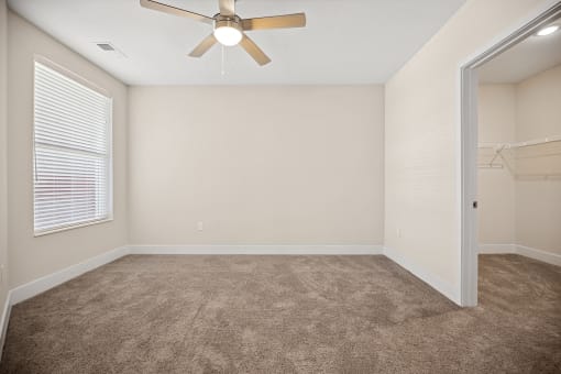 Featured A3 Floor Plan Bedroom designed with walk-in closet Centro at Pine Nash, Wilson, North Carolina