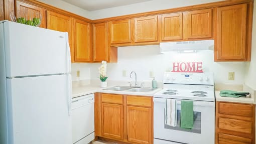 Kitchen at Townhomes for rent in Williamsburg VA