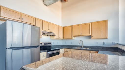 Kitchen in Unit 354 at The Hudson in Richmond, Virginia