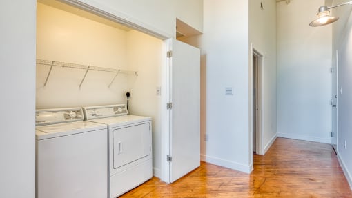 Laundry in Unit 316 at The Hudson in Richmond, Virginia