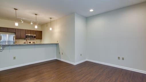 Living area Gramercy Row Apartment Homes