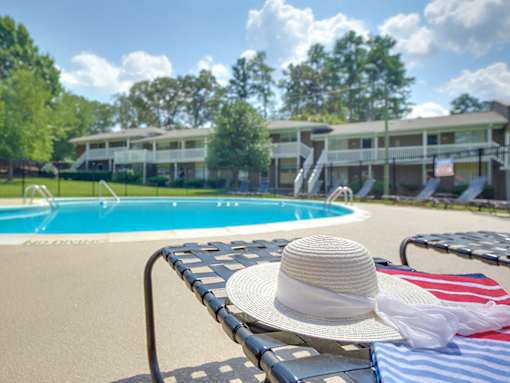 Swimming Pool with Lounge Chairs at Montecito, Raleigh