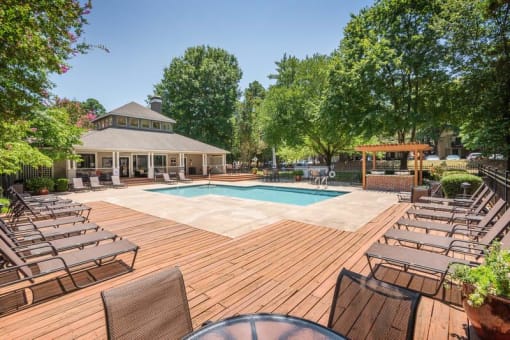 Pool 4 at Bridges at Chapel Hill Apartments in Carrboro NC