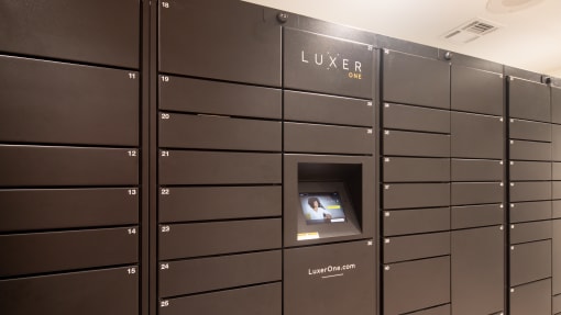 the lockers in the womens locker room at the luzerne building at Ainsworth, Virginia