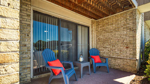 Patio at Bayville Apartments, Virginia Beach, Virginia