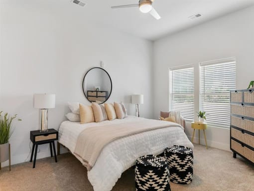 Bedroom with large windows at Bay Pointe at Summerville, Summerville, 29483