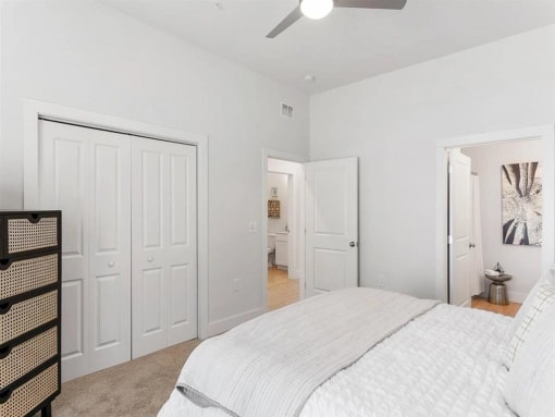 Bedroom with large closet at Bay Pointe at Summerville, South Carolina, 29483