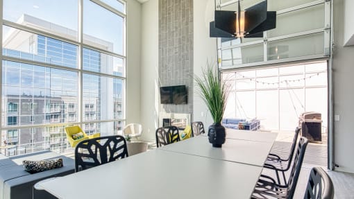 Conference table at Helix Apartments in Chesapeake VA