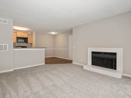 fireplace at Sommerset Apartments in Raleigh NC