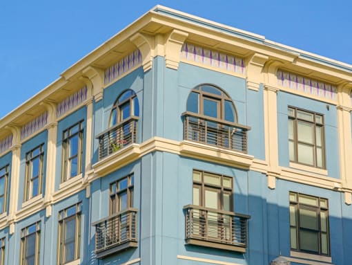 Blue Exterior of The Chapman 
