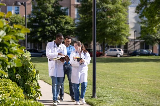 medicine students on a walk at Proximity at ODU in Norfolk, VA
