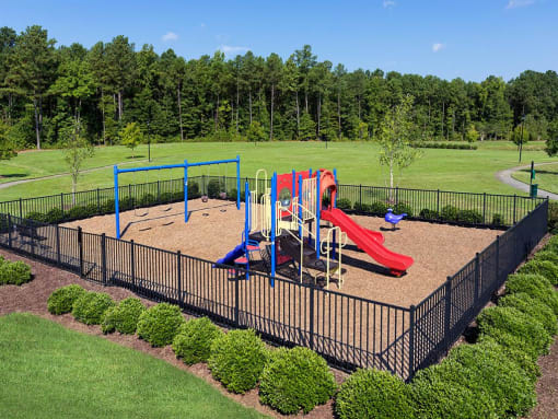 an aerial view of the playground at Addison Crater Woods, Petersburg, VA 23805