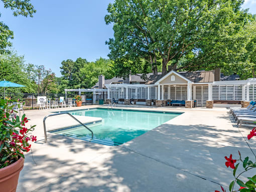 Pool and Clubhouse  at Vert at Six Forks Apartments in Raleigh, NC
