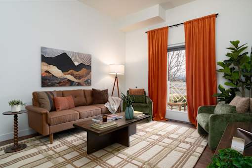 Living Room with Couch at Sundance at Baxter Meadows, Bozeman, MT, 59718