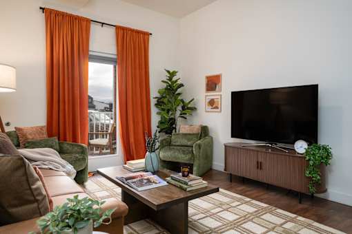 Living Room with TV at Sundance at Baxter Meadows, Montana