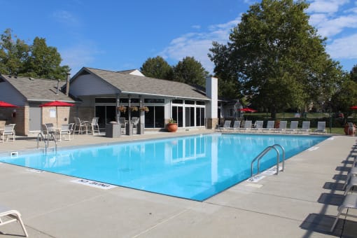 our apartments showcase an unique swimming pool