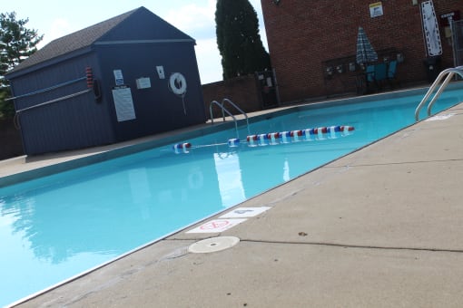 the swimming pool at our hotel is clean and ready for us to use