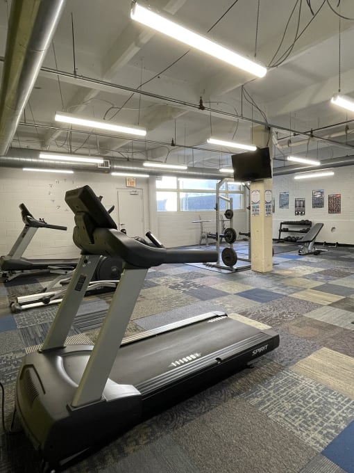 a treadmill in a gym