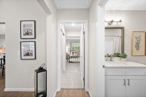 Interior hallway at Concord Place Apartments, Mentor, Ohio