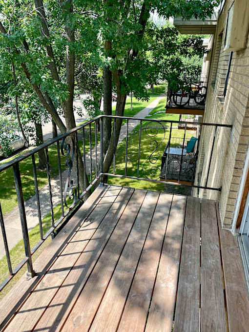 Private, second-floor balcony.