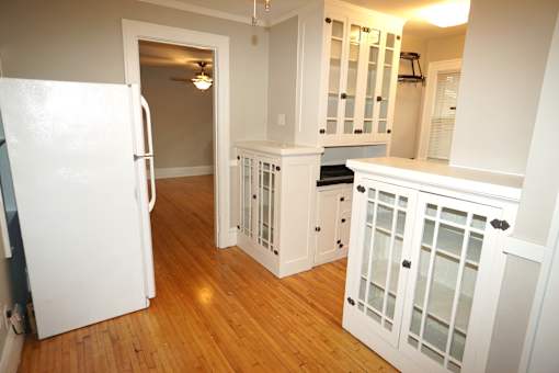 Charming original built-in buffet cabinets.