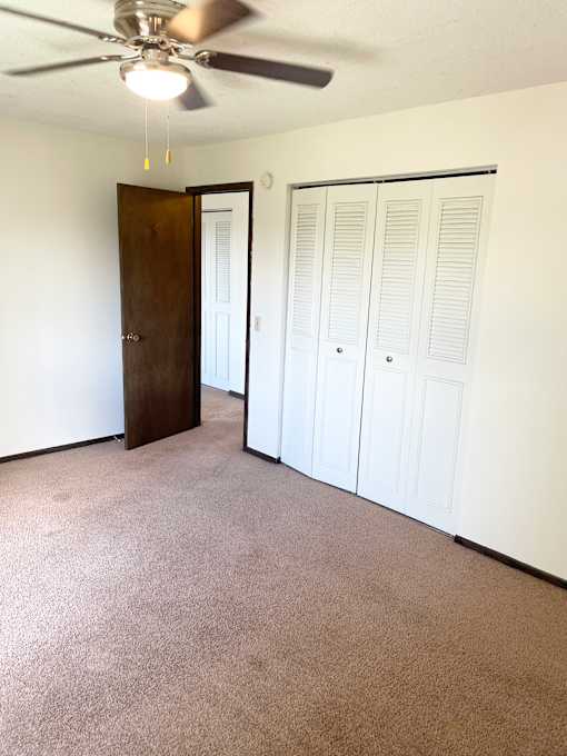 Ample bedroom closet space.