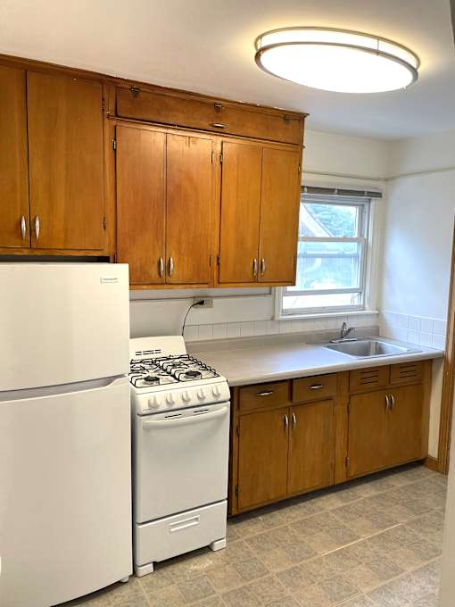 Kitchen with updated appliances and fixtures.