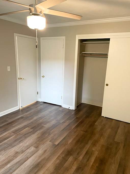 Two closets in bedroom - one is a walk-in.