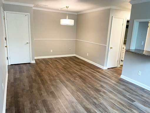 Sizeable living room with dining area.