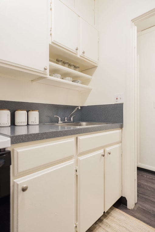large kitchen with ample cupboards and counter space