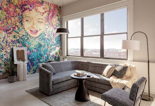 Living Room with couch at Lofts at Centennial Yards, Atlanta, 30303