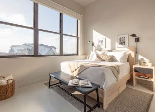 Bedroom with bed at Lofts at Centennial Yards, Georgia, 30303